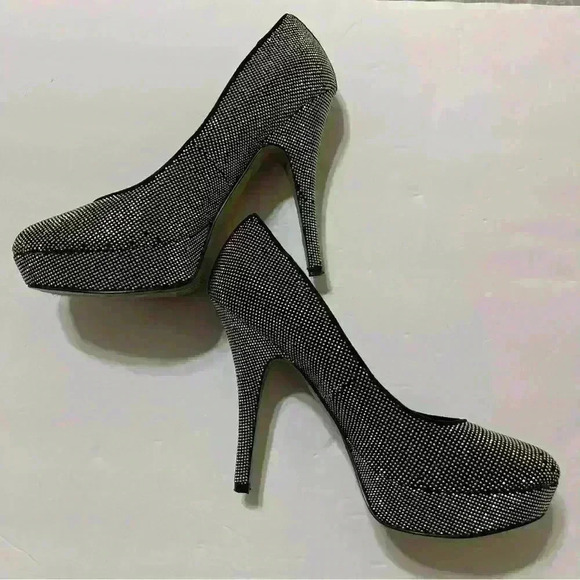 Enzo Angiolini Women Silver Elegant Metallic Platform Pump Heels 10M - Picture 5 of 12